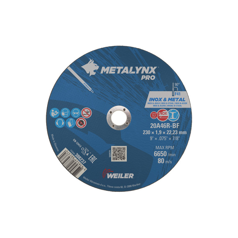 Rezna ploča 230X1.9 Weiler Tehnoalat Valjevo