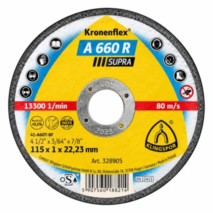 Rezna ploča za metal 115x1 mm A660R supra Klingspor 328905 Tehnoalat Valjevo