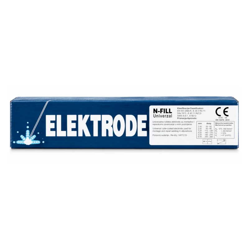 Elektroda rutilna univerzalna za zavarivanje kisela fi 3.25mm E6013 N Fill Tehnoalat Valjevo Elektroda rutilna univerzalna za zavarivanje kisela fi 3.25mm E6013 N Fill Tehnoalat Valjevo