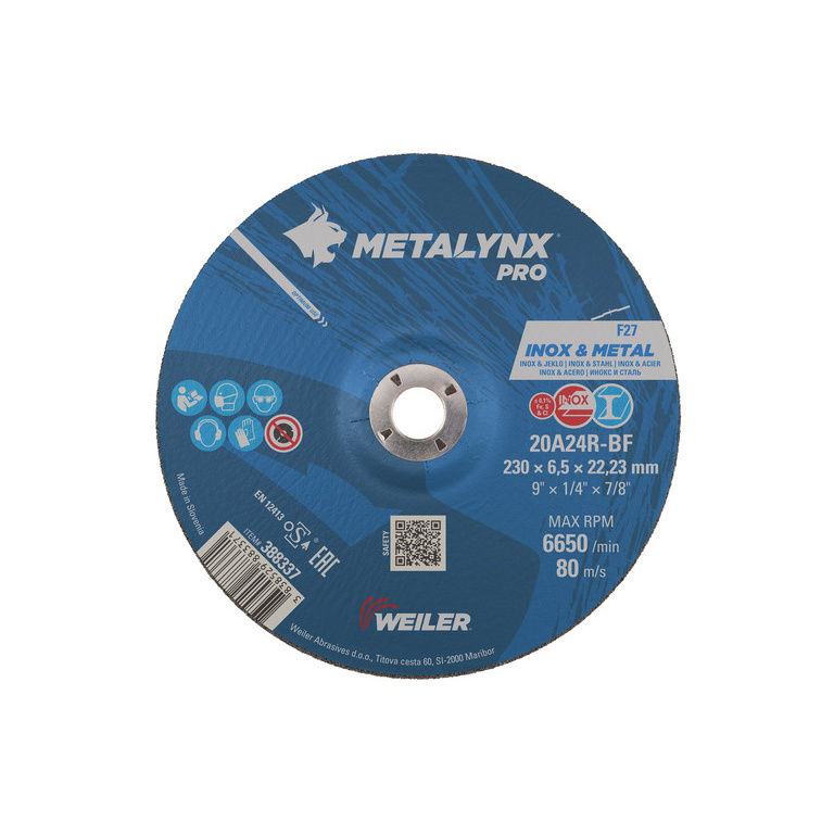 Brusna ploča 230x6.5 Weiler Tehnoalat Valjevo