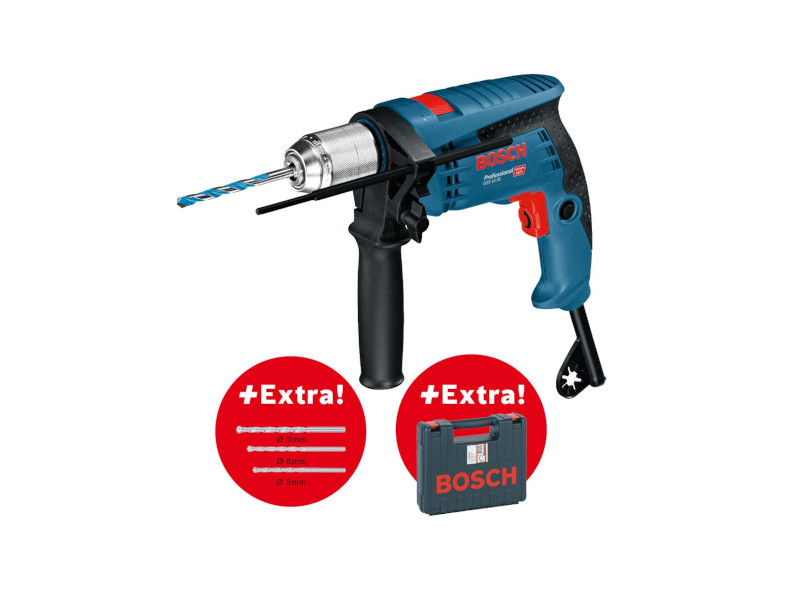 Vibraciona bušilica GSB 13 RE + 3 delni set burgija Bosch 0601217104 Tehnoalat Valjevo