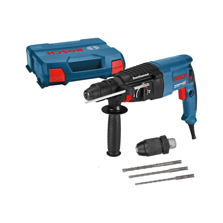Elektro pneumatski čekić za bušenje SDS plus GBH 2 26 F + 3 delni set burgija Bosch 06112A4003 Tehnoalat Valjevo