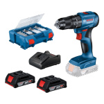Akumulatorska vibraciona bušilica odvrtač GSB 185 Li + 2x GBA 18V 2Ah + 82 delni set pribora Bosch 0615990N2P Tehnoalat Valjevo