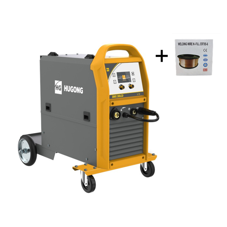 INVERTERSKI APARAT ZA ZAVARIVANJE E-MIG 300 LCD HUGONG