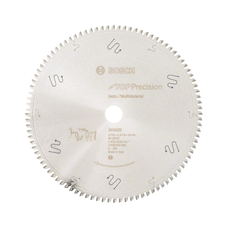 LIST KRUŽNE TESTERE MULTI MATERIAL 305X2.3X30 MM 96Z TOP PRECISION BEST BOSCH (2608642099) TEHNOALAT VALJEVO 1