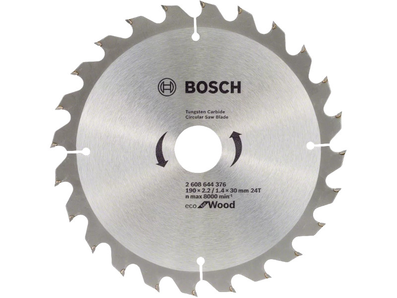 LIST KRUŽNE TESTERE ZA DRVO 190X2.2X20 MM 24Z ECO BOSCH (2608644375) TEHNOALAT VALJEVO 1