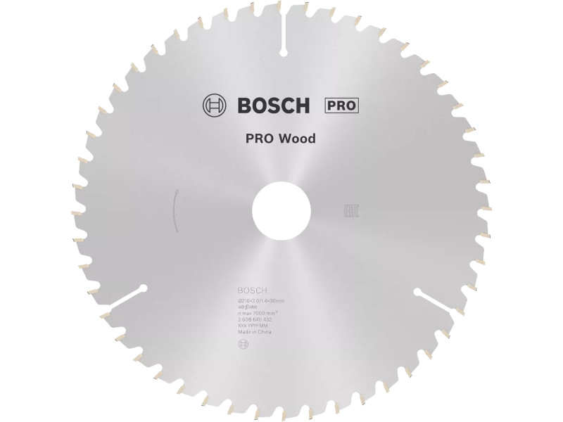 LIST KRUŽNE TESTERE ZA DRVO 216X2X30 MM 48Z PRO BOSCH (2608640432) TEHNOALAT VALJEVO 1