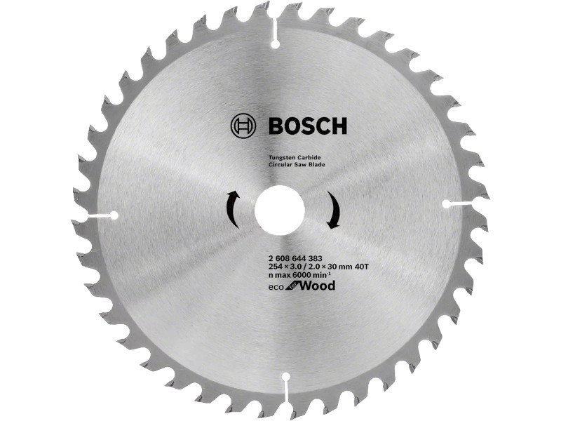 LIST KRUŽNE TESTERE ZA DRVO 254X3X30 MM 40Z ECO BOSCH (2608644383) TEHNOALAT VALJEVO 1