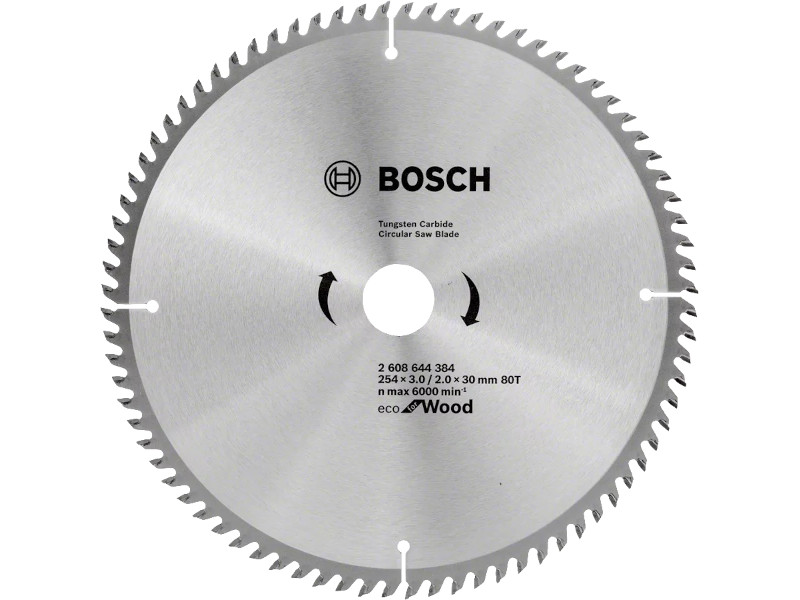LIST KRUŽNE TESTERE ZA DRVO 254X3X30 MM 80Z ECO BOSCH (2608644384) TEHNOALAT VALJEVO 1