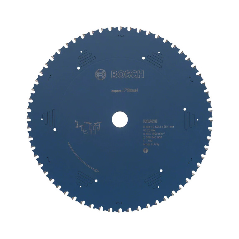 LIST KRUŽNE TESTERE ZA METAL 305X2.6X25.4 MM 60Z EXPERT BOSCH (2608643060) TEHNOALAT VALJEVO 1