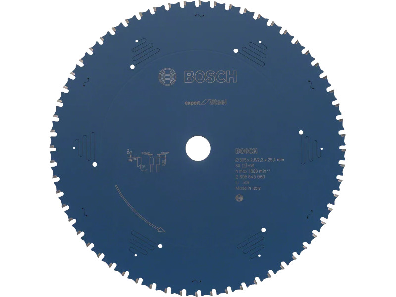 LIST KRUŽNE TESTERE ZA METAL 305X2.6X25.4 MM 60Z EXPERT BOSCH (2608643060) TEHNOALAT VALJEVO 1