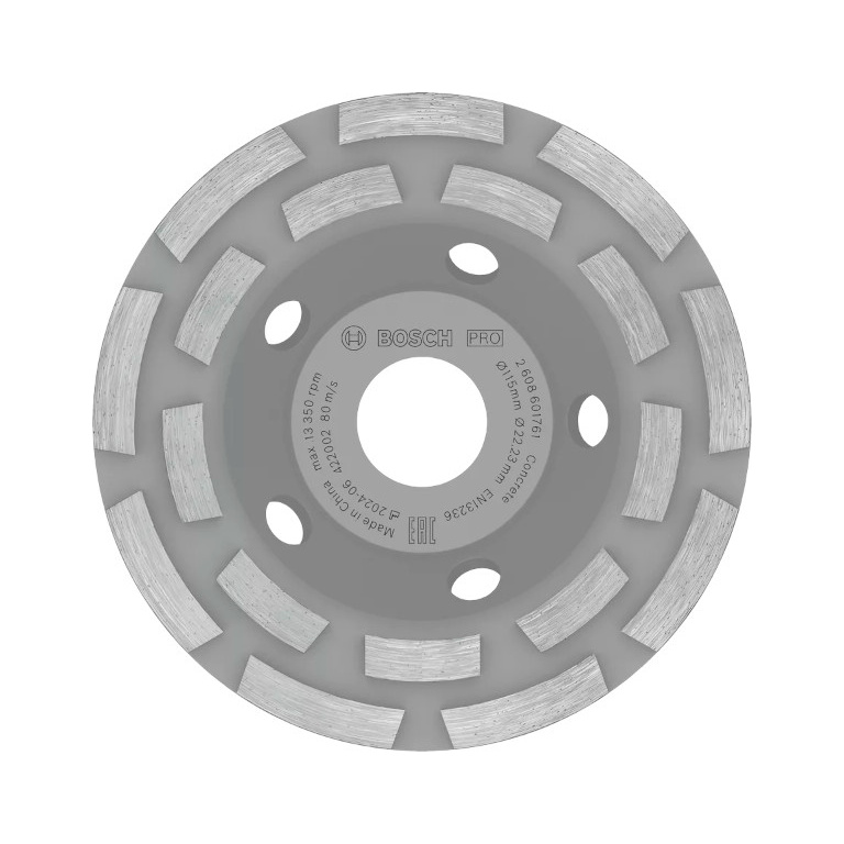 DIJAMANTSKA LONČASTA PLOČA ZA BRUŠENJE BETONA 115 MM BOSCH (2608601761) TEHNOALAT VALJEVO 1