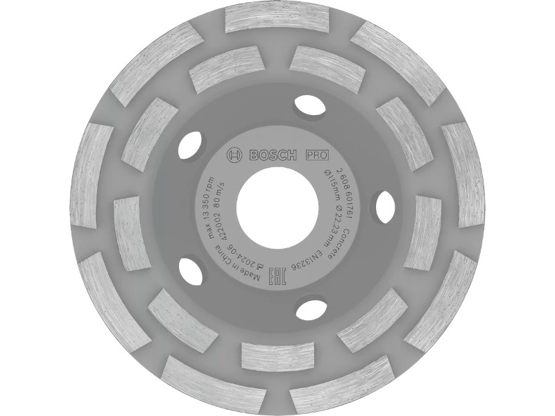DIJAMANTSKA LONČASTA PLOČA ZA BRUŠENJE BETONA 115 MM BOSCH (2608601761) TEHNOALAT VALJEVO 1