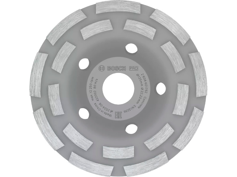 DIJAMANTSKA LONČASTA PLOČA ZA BRUŠENJE BETONA 125 MM BOSCH (2608601762) TEHNOALAT VALJEVO 1