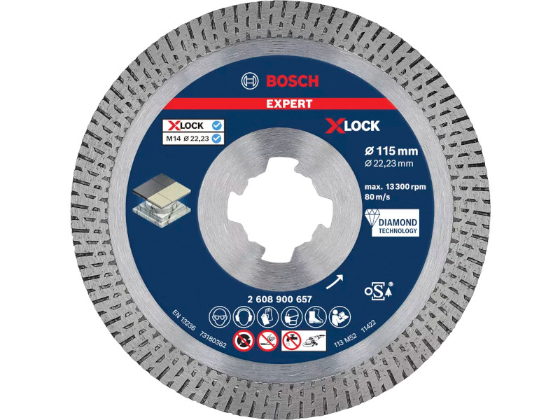 DIJAMANTSKA REZNA PLOČA ZA KERAMIKU X LOCK 115X1.4 MM BOSCH (2608900657) TEHNOALAT VALJEVO 1