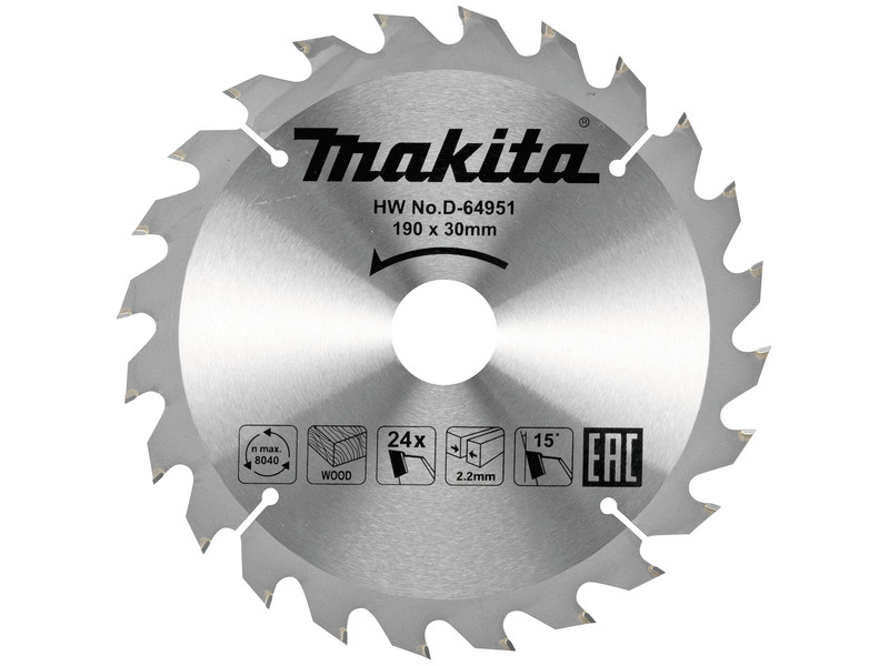 List testere za drvo 190x30 24z D 64951 Makita Tehnoalat Valjevo