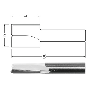Ravno glodalo frezer sa dva zupca D 47525 Makita Tehnoalat Valjevo 1