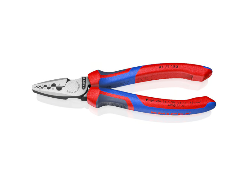 Klešta za krimpovanje hilzni 0.25 16 180mm 9772180 Knipex Tehnoalat Valjevo