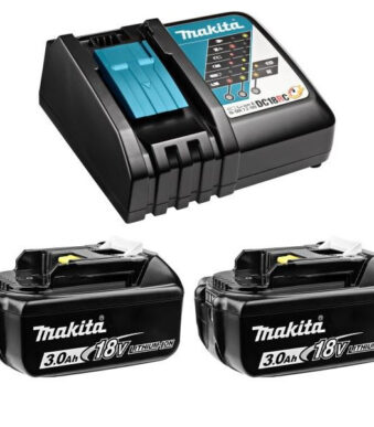 Set 2x baterija 18v 3.0ah BL1830B + brzi punjač DC18RC Makita Set7 Tehnoalat Valjevo