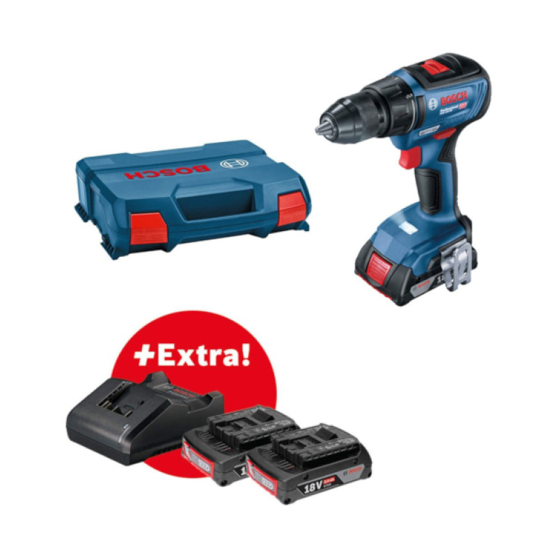 AKUMULATORSKA BUŠILICA - ODVRTAČ GSR 18V-50 + 3 X GBA 18V 2 AH BOSCH (06019H5005) AKUMULATORSKA BUŠILICA - ODVRTAČ GSR 18V-50 + 3 X GBA 18V 2 AH BOSCH (06019H5005)