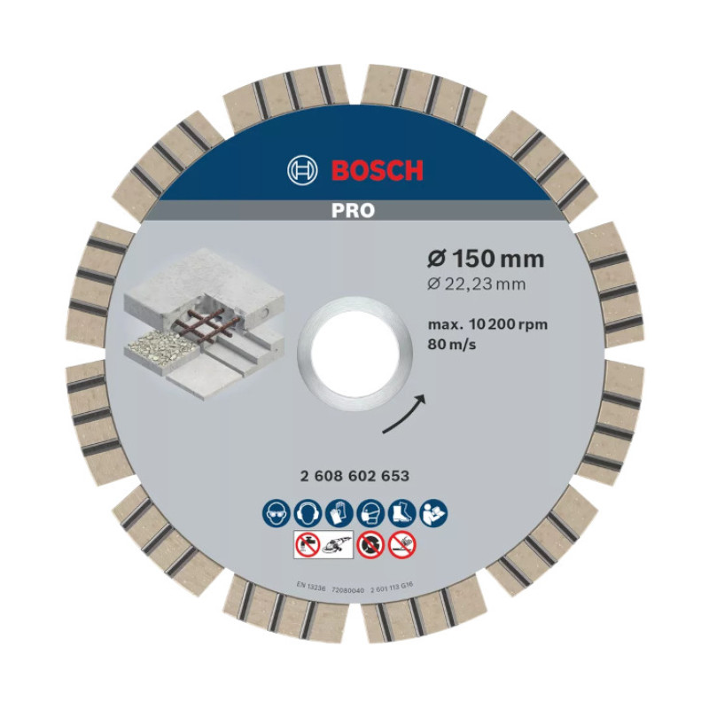DIJAMANTSKA REZNA PLOČA ZA BETON 150X2.4 MM BOSCH (2608602653) DIJAMANTSKA REZNA PLOČA ZA BETON 150X2.4 MM BOSCH (2608602653)