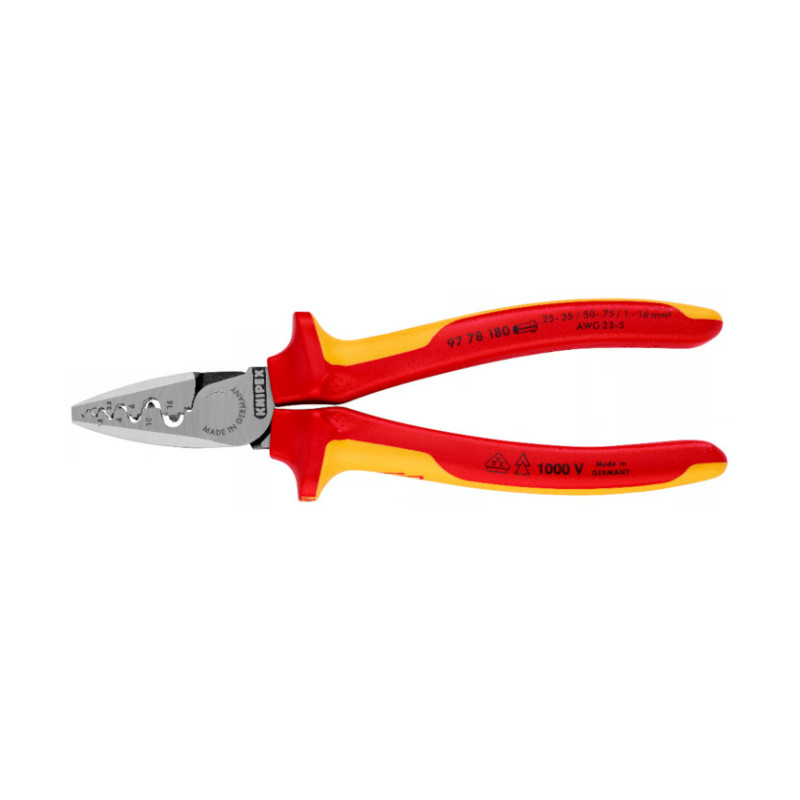 KLEŠTA ZA KRIMPOVANJE 180 MM VDE 1000V 9778180 KNIPEX KLEŠTA ZA KRIMPOVANJE 180 MM VDE 1000V 9778180 KNIPEX