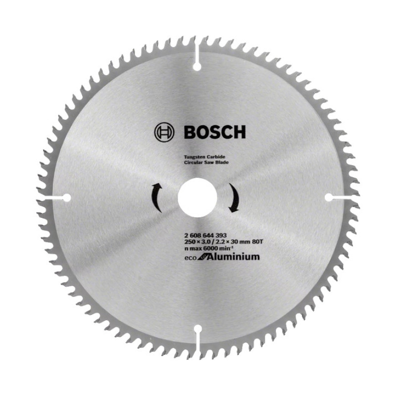 LIST KRUŽNE TESTERE ZA ALUMINIJUM 250X3X30 MM 80Z ECO BOSCH (2608644393) LIST KRUŽNE TESTERE ZA ALUMINIJUM 250X3X30 MM 80Z ECO BOSCH (2608644393)