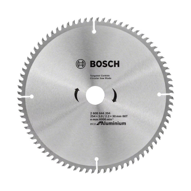LIST KRUŽNE TESTERE ZA ALUMINIJUM 254X3X30 MM 80Z ECO BOSCH (2608644394) LIST KRUŽNE TESTERE ZA ALUMINIJUM 254X3X30 MM 80Z ECO BOSCH (2608644394)