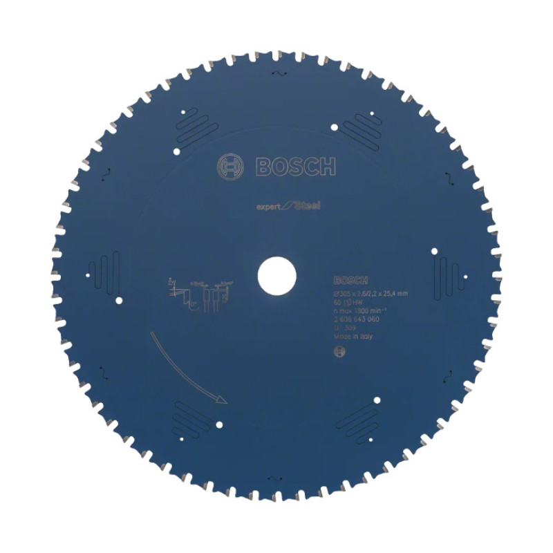 LIST KRUŽNE TESTERE ZA METAL 305X2.6X25.4 MM 60Z EXPERT BOSCH (2608643060) LIST KRUŽNE TESTERE ZA METAL 305X2.6X25.4 MM 60Z EXPERT BOSCH (2608643060)