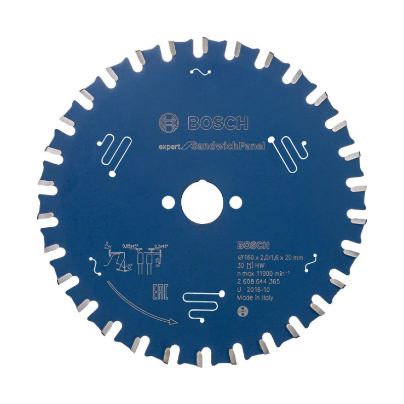 LIST KRUŽNE TESTERE ZA SENDVIČ PANELE 160X2X20 MM 30Z EXPERT BOSCH (2608644365) LIST KRUŽNE TESTERE ZA SENDVIČ PANELE 160X2X20 MM 30Z EXPERT BOSCH (2608644365)