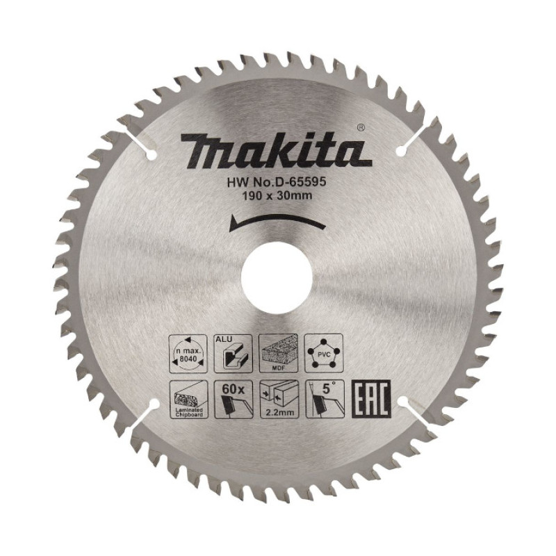 LIST TESTERE MULTI 190X30 60Z D-65595 MAKITA LIST TESTERE MULTI 190X30 60Z D-65595 MAKITA