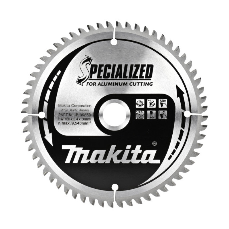 LIST TESTERE OD TVRDOG METALA ZA ALUMINIJUM 160X30 MM B-09553 MAKITA LIST TESTERE OD TVRDOG METALA ZA ALUMINIJUM 160X30 MM B-09553 MAKITA