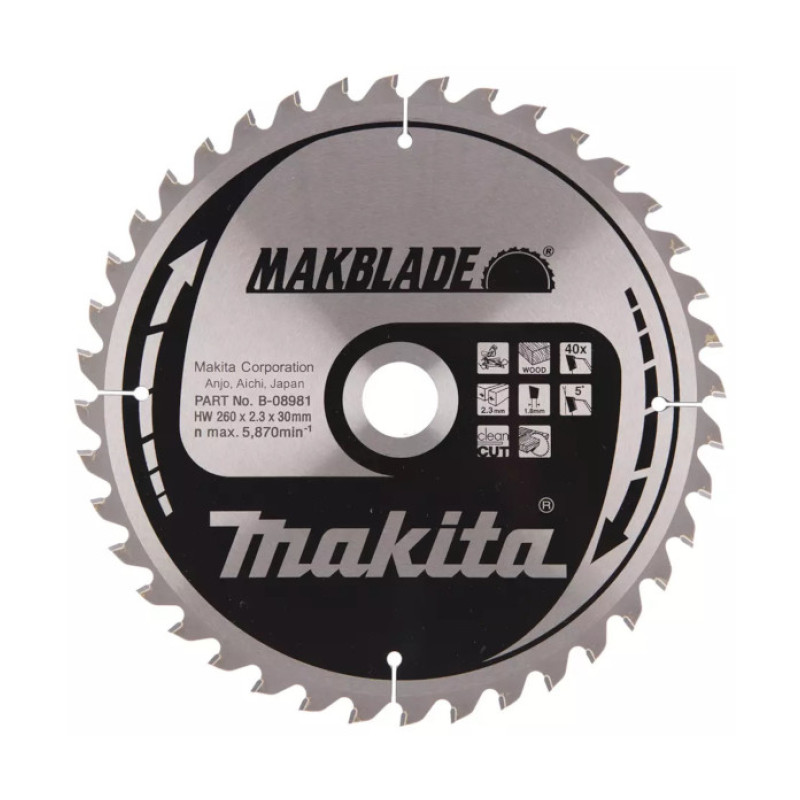 LIST TESTERE OD TVRDOG METALA ZA DRVO 260X30 MM B-08981 MAKITA LIST TESTERE OD TVRDOG METALA ZA DRVO 260X30 MM B-08981 MAKITA