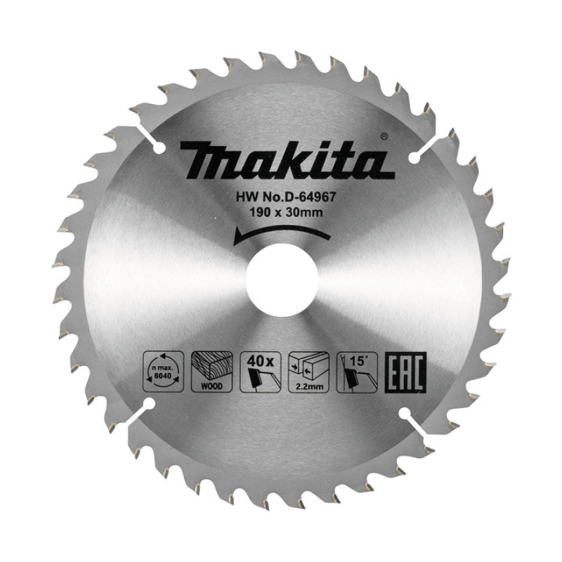 LIST TESTERE ZA DRVO 190X30 40Z D-64967 MAKITA LIST TESTERE ZA DRVO 190X30 40Z D-64967 MAKITA