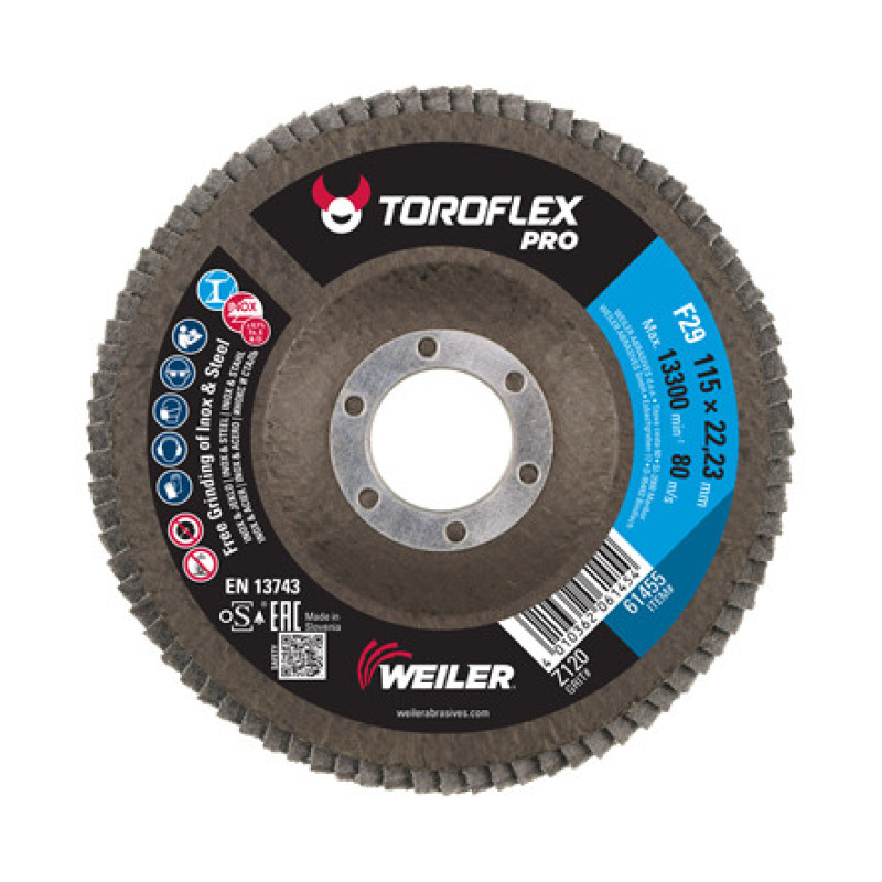 LAMELNI BRUSNI DISK 115X22.23 MM ZRNO 120 WEILER (61455) normalized LAMELNI BRUSNI DISK 115X22.23 MM ZRNO 120 WEILER (61455)