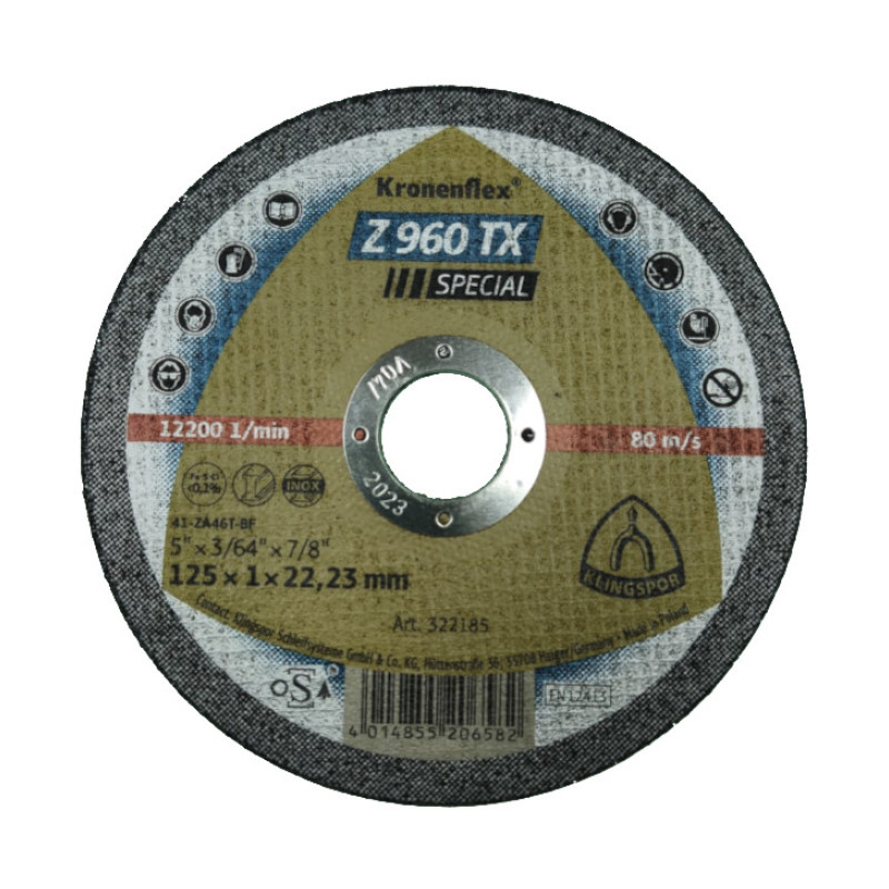 REZNA PLOČA 125X1X22.23 MM Z960TX SPECIAL KLINGSPOR (322185) normalized REZNA PLOČA 125X1X22.23 MM Z960TX SPECIAL KLINGSPOR (322185)