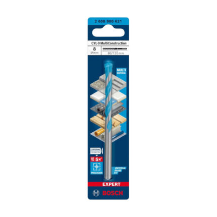 BURGIJA MULTICONSTRUCTION CYL-9 8X80X120 MM BOSCH (2608900621)