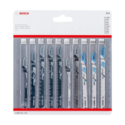 LIST UBODNE TESTERE 10-DELNI SET ZA DRVO,METAL I ALUMINIJUM BOSCH (2607011170)