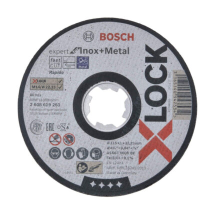 REZNA PLOČA ZA INOX I METAL X-LOCK 115X1 MM BOSCH (2608619263)