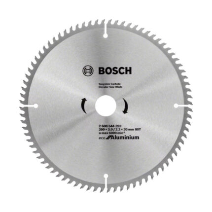 LIST KRUŽNE TESTERE ZA ALUMINIJUM 250X3X30 MM 80Z ECO BOSCH (2608644393)