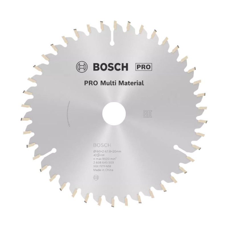 LIST KRUŽNE TESTERE MULTI MATERIAL 160X2.4X20 MM 42Z PRO BOSCH (2608640503) normalized LIST KRUŽNE TESTERE MULTI MATERIAL 160X2.4X20 MM 42Z PRO BOSCH (2608640503)