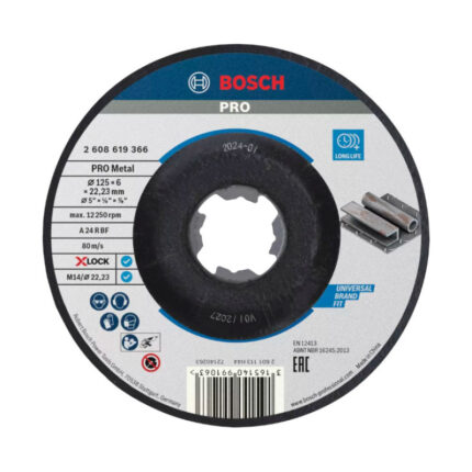 BRUSNA PLOČA ZA METAL X-LOCK 125X6 MM BOSCH (2608619366)