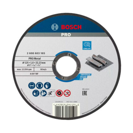 REZNA PLOČA ZA METAL 125X1.6 MM BOSCH (2608603165)