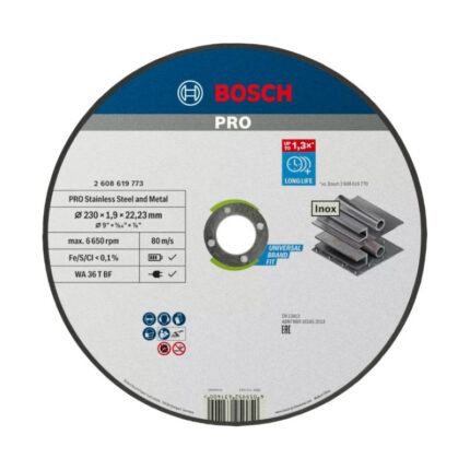 REZNA PLOČA ZA INOX I METAL 230X1.9 MM BOSCH (2608619773)