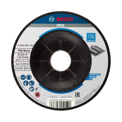 BRUSNA PLOČA ZA METAL 115X6 MM BOSCH (2608603181)