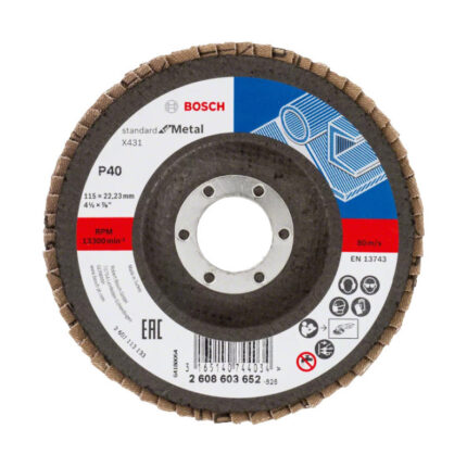 LAMELNI BRUSNI DISK ZA METAL 115 MM G40 BOSCH (2608603652)