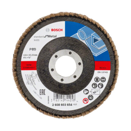 LAMELNI BRUSNI DISK ZA METAL 115 MM G80 BOSCH (2608603654)
