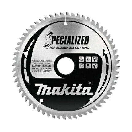 LIST TESTERE OD TVRDOG METALA ZA ALUMINIJUM 190X30 MM B-09597 MAKITA