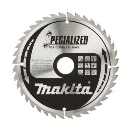 LIST TESTERE OD TVRDOG METALA ZA DRVO 190X30 MM SPECIALIZED B-09254 MAKITA