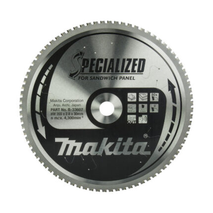 LIST TESTERE OD TVRDOG METALA ZA SENDVIČ PANELE 355X30 MM SPECIALIZED B-33607 MAKITA
